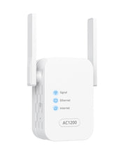 Charger l'image dans la galerie, 1200Mbps WiFi Extender Dual Band AC1200 WiFi Extender Extends Router’s WiFi and Eliminates WiFi Dead Zones