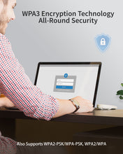 Charger l'image dans la galerie, ioGiant AX1800 USB WiFi 6 Adapter Supports WPA3 WPA2 WPA Encryption Protects Personal Data and Secures Data Transmission