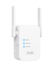 Charger l&#39;image dans la galerie, 1200Mbps WiFi Extender Dual Band AC1200 WiFi Extender Extends Router’s WiFi and Eliminates WiFi Dead Zones
