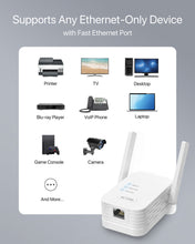 Charger l&#39;image dans la galerie, ioGiant WiFi to Ethernet Adapter with a Fast RJ45 Ethernet Port Running up to 100Mbps Compatible with a Wide Range of Wired Devices Such as Your TV Printer Computer PC Streaming Player Blu-ray Player VoIP Phone
